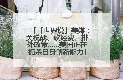 「世界说」美媒：关税战、砍经费、排外政策……美国正在扼杀自身创新能力