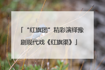 “红旗团”精彩演绎豫剧现代戏《红旗渠》
