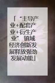 “主导产业+配套产业+衍生产业” 镇域经济创新发展释放强劲发展动能