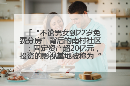 “不论男女到22岁免费分房”背后的南村社区：固定资产超20亿元，投资的影视基地被称为“山村好莱坞”