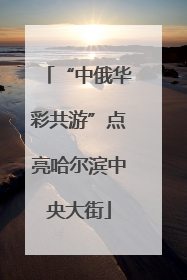 “中俄华彩共游”点亮哈尔滨中央大街