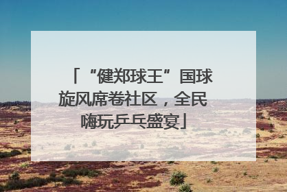 “健郑球王”国球旋风席卷社区，全民嗨玩乒乓盛宴
