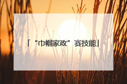 “巾帼家政”赛技能