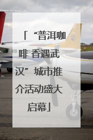 “普洱咖啡 香遇武汉”城市推介活动盛大启幕