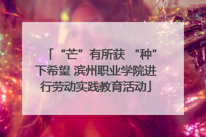 “芒”有所获 “种”下希望 滨州职业学院进行劳动实践教育活动