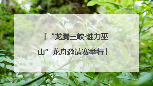 “龙腾三峡·魅力巫山”龙舟邀请赛举行