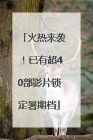火热来袭！已有超40部影片锁定暑期档