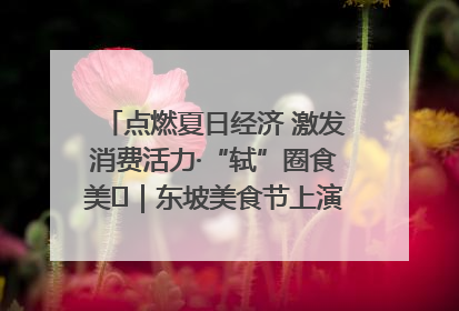 点燃夏日经济 激发消费活力·“轼”圈食美⑪｜东坡美食节上演“文化满汉全席”