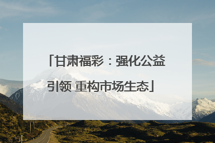 甘肃福彩：强化公益引领 重构市场生态