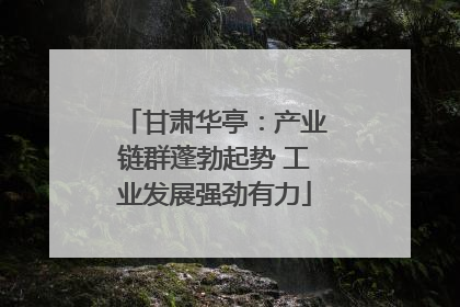 甘肃华亭：产业链群蓬勃起势 工业发展强劲有力