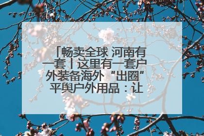 畅卖全球 河南有一套丨这里有一套户外装备海外“出圈” 平舆户外用品：让“休闲风”长红