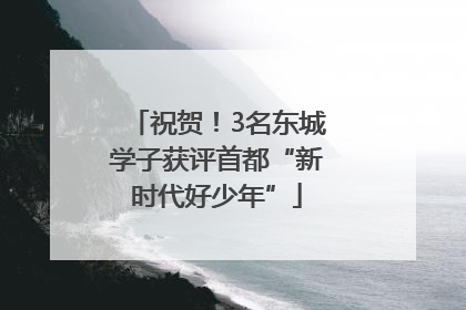 祝贺！3名东城学子获评首都“新时代好少年”