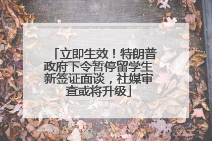 立即生效！特朗普政府下令暂停留学生新签证面谈，社媒审查或将升级