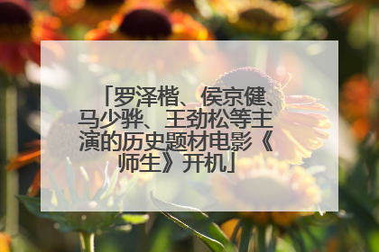 罗泽楷、侯京健、马少骅、王劲松等主演的历史题材电影《师生》开机