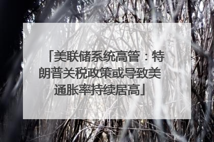 美联储系统高管：特朗普关税政策或导致美通胀率持续居高