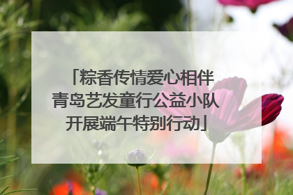 粽香传情爱心相伴 青岛艺发童行公益小队开展端午特别行动