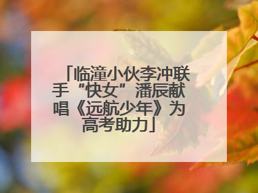 临潼小伙李冲联手“快女”潘辰献唱《远航少年》为高考助力