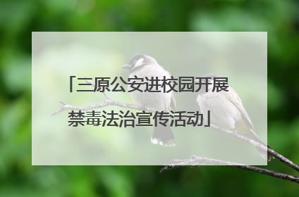 三原公安进校园开展禁毒法治宣传活动