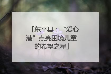 东平县：“爱心港”点亮困境儿童的希望之星