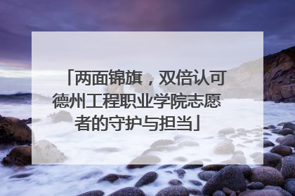 两面锦旗，双倍认可德州工程职业学院志愿者的守护与担当