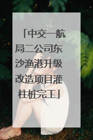 中交一航局二公司东沙渔港升级改造项目灌柱桩完工