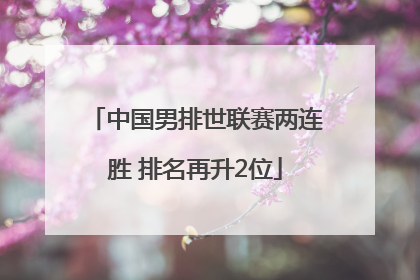 中国男排世联赛两连胜 排名再升2位