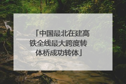 中国最北在建高铁全线最大跨度转体桥成功转体