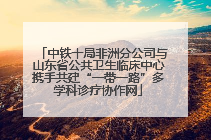 中铁十局非洲分公司与山东省公共卫生临床中心携手共建“一带一路”多学科诊疗协作网