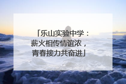 乐山实验中学：薪火相传情谊浓，青春接力共奋进