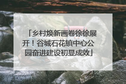 乡村焕新画卷徐徐展开！谷城石花镇中心公园奋进建设初显成效