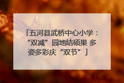 五河县武桥中心小学：“双减”园地结硕果 多姿多彩庆“双节”