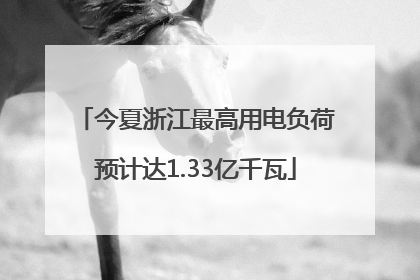 今夏浙江最高用电负荷预计达1.33亿千瓦