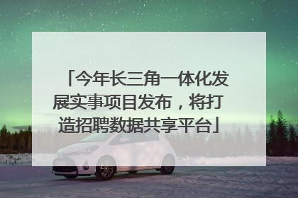 今年长三角一体化发展实事项目发布，将打造招聘数据共享平台
