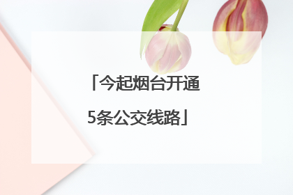 今起烟台开通5条公交线路