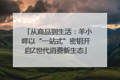 从商品到生活：羊小咩以“一站式”密钥开启Z世代消费新生态