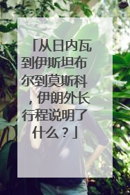 从日内瓦到伊斯坦布尔到莫斯科，伊朗外长行程说明了什么？