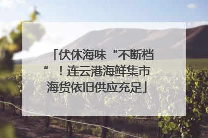 伏休海味“不断档”！连云港海鲜集市海货依旧供应充足