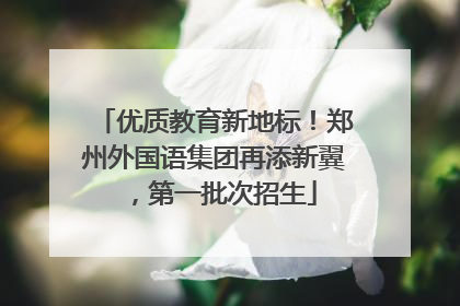 优质教育新地标！郑州外国语集团再添新翼，第一批次招生
