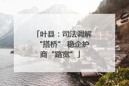 叶县：司法调解“搭桥” 稳企护商“路宽”