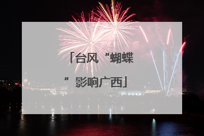 台风“蝴蝶”影响广西