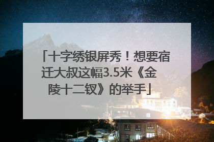 十字绣银屏秀！想要宿迁大叔这幅3.5米《金陵十二钗》的举手