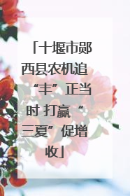 十堰市郧西县农机追“丰”正当时 打赢“三夏”促增收