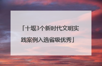 十堰3个新时代文明实践案例入选省级优秀