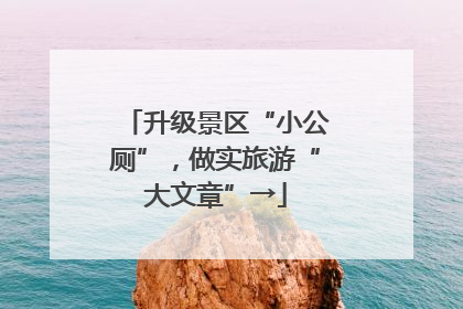 升级景区“小公厕”，做实旅游“大文章”→