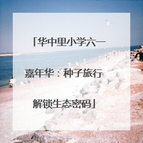 华中里小学六一嘉年华：种子旅行解锁生态密码