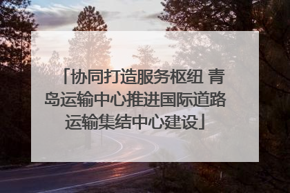 协同打造服务枢纽 青岛运输中心推进国际道路运输集结中心建设