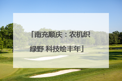 南充顺庆：农机织绿野 科技绘丰年