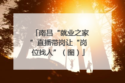 南昌“就业之家”直播带岗让“岗位找人”（图）