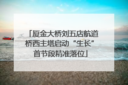 厦金大桥刘五店航道桥西主塔启动“生长” 首节段精准落位