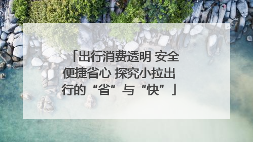 出行消费透明 安全便捷省心 探究小拉出行的“省”与“快”